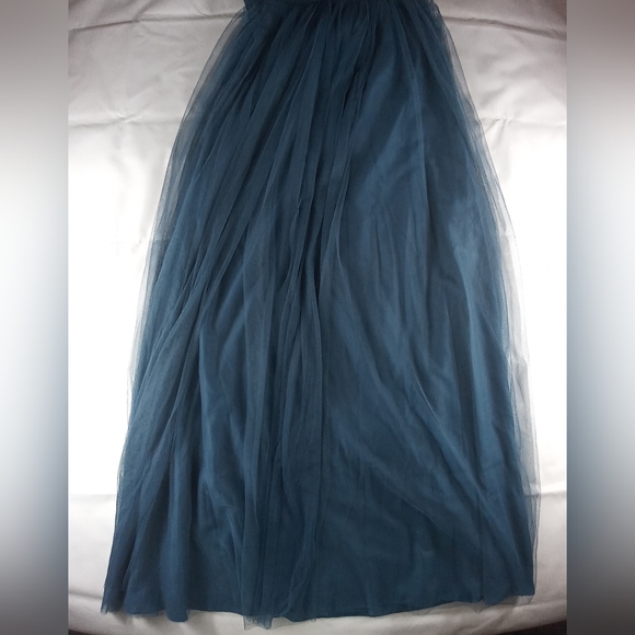 Jenny Yoo Teal One-Shoulder Maxi Dress - Picture 6 of 11